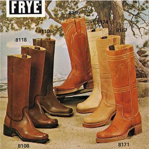 Vintage FRYE 8171 Campus Boots horse stitching black label 70s 7 - Picture 14 of 15
